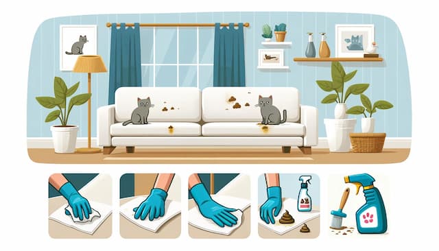 How to Get Cat Poop Stains Out of the Couch